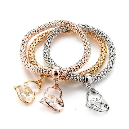 Heart With Design Charm Bracelets