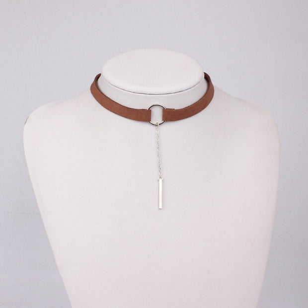 Brown Silver Necklace