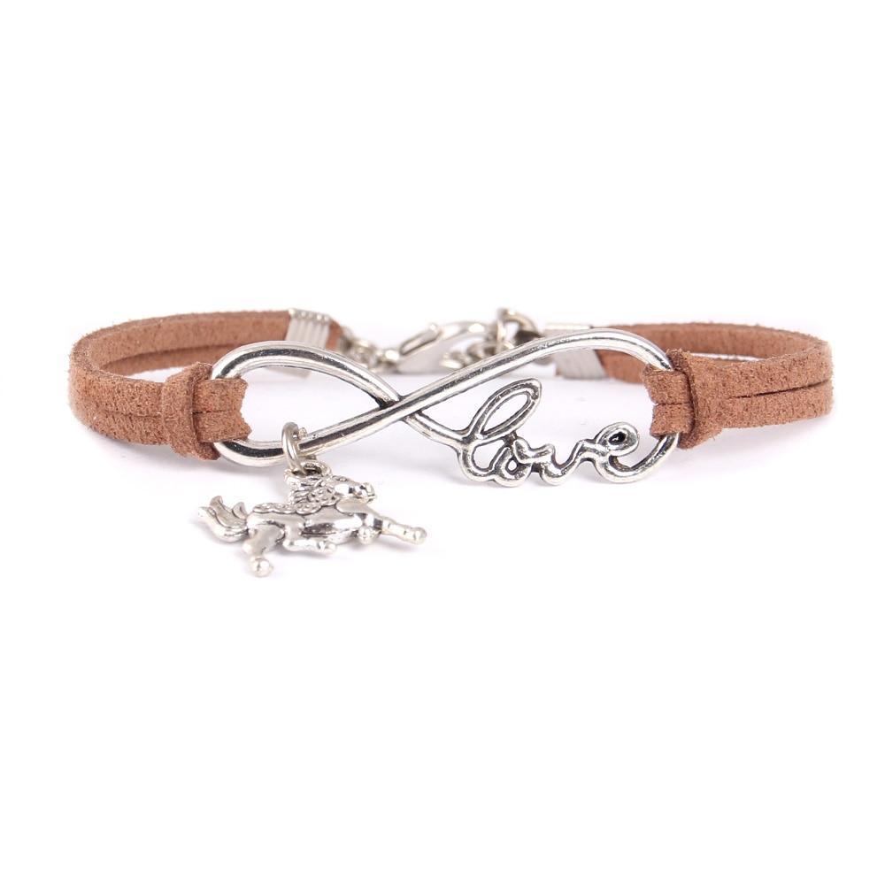 Brown Horse Infinity Love Bracelet
