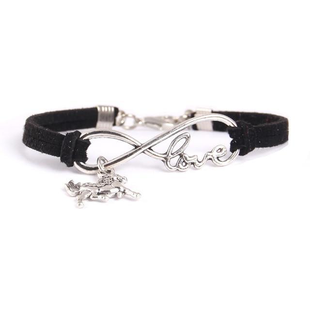 Black Horse Infinity Love Bracelet