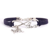 Navy Blue Horse Infinity Bracelet