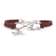 Dark Brown Horse Infinity Bracelet