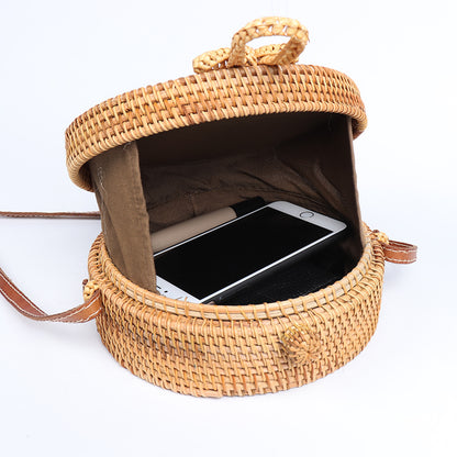 Brown Rattan Bag