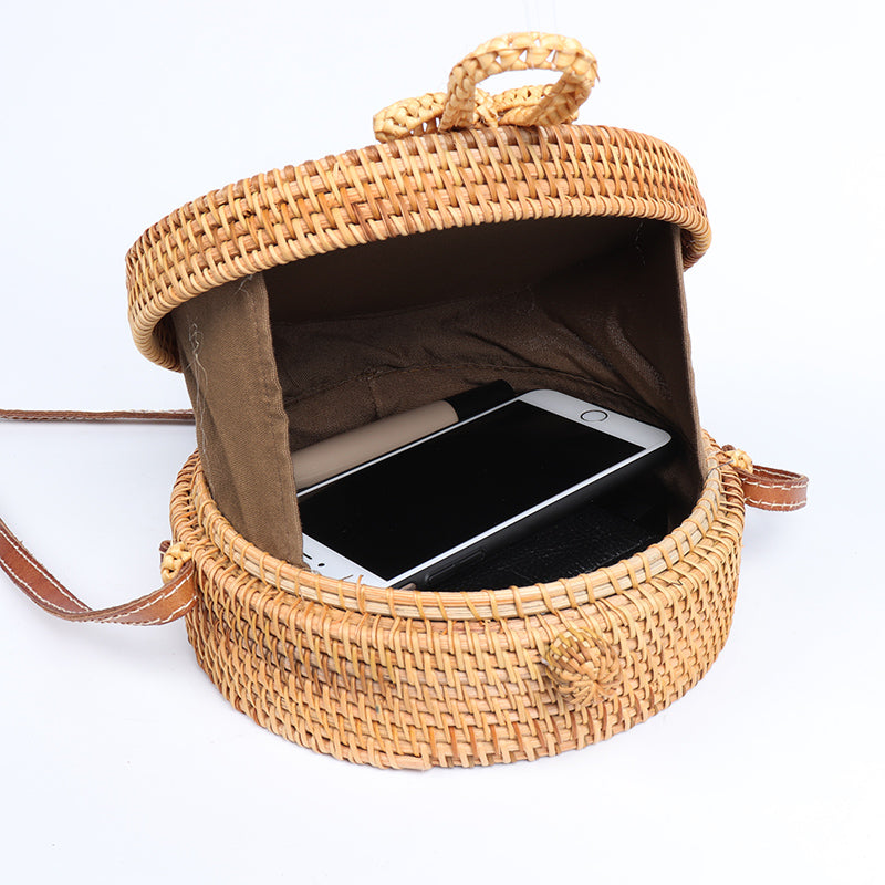 Brown Rattan Bag