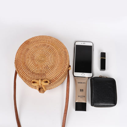 Brown Rattan Bag