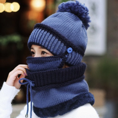Navy Blue Winter Scarf