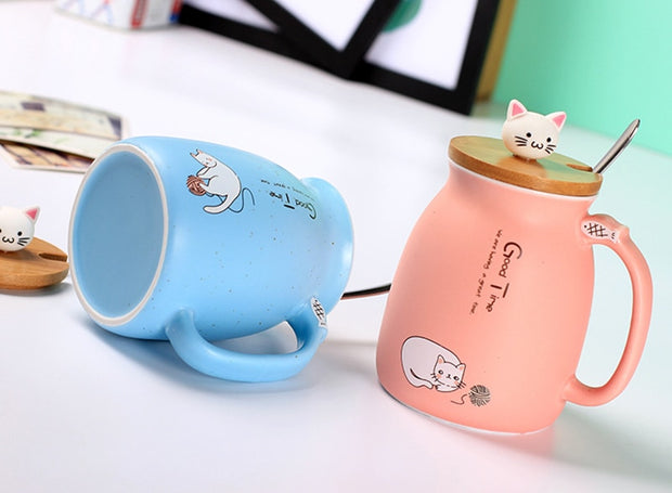 Multi Color Kitty Mug