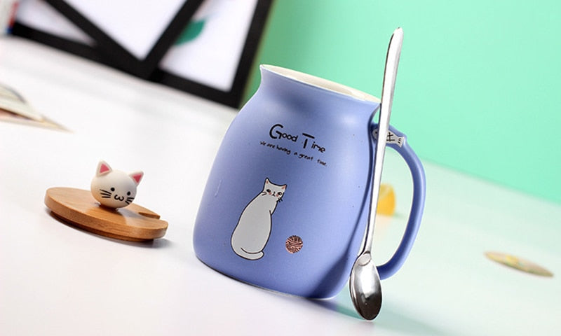 Blue Kitty Mug