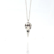 Silver Raven Skull Necklaces