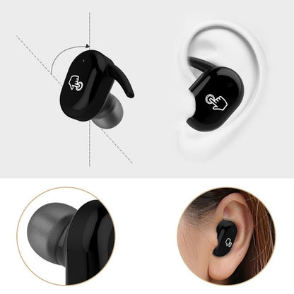 Wireless Black Earphone Headset Function