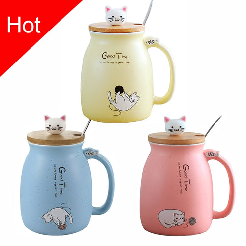 Multi Color Kitty Mug