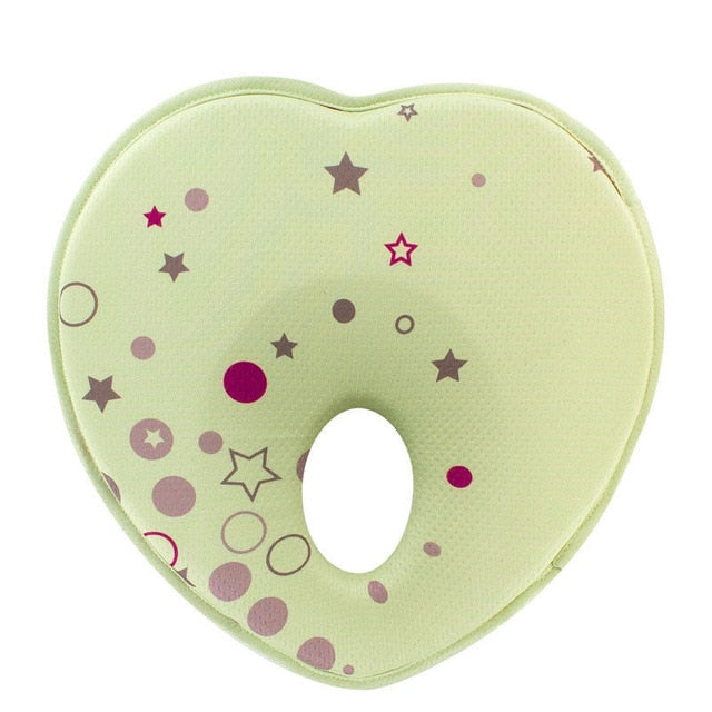 Green Anti-Flathead Baby Pillow