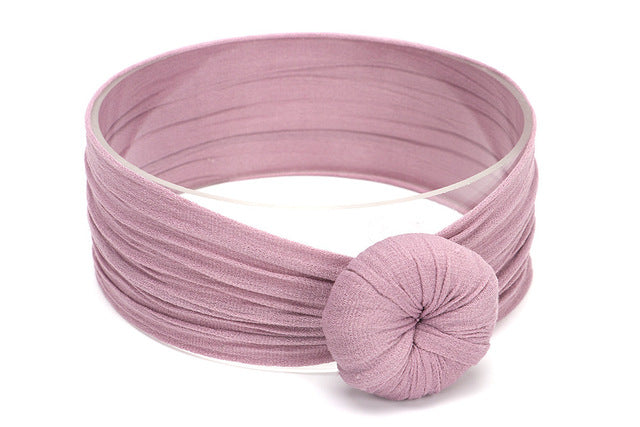 Purple Grey Baby Knot Headbands