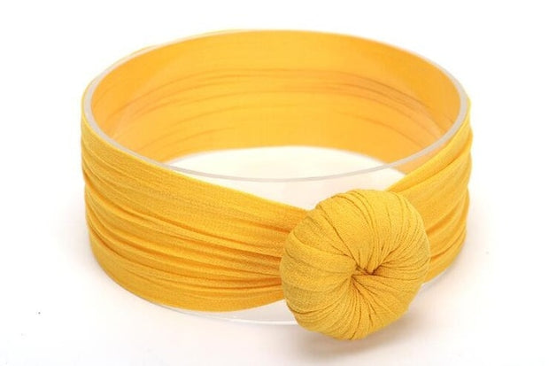 Yellow Baby Knot Headbands