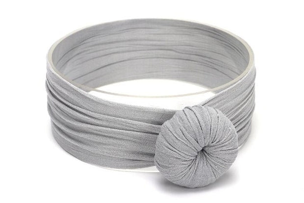 Grey Baby Knot Headbands