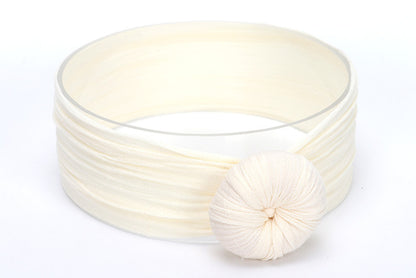 White Baby Knot Headbands