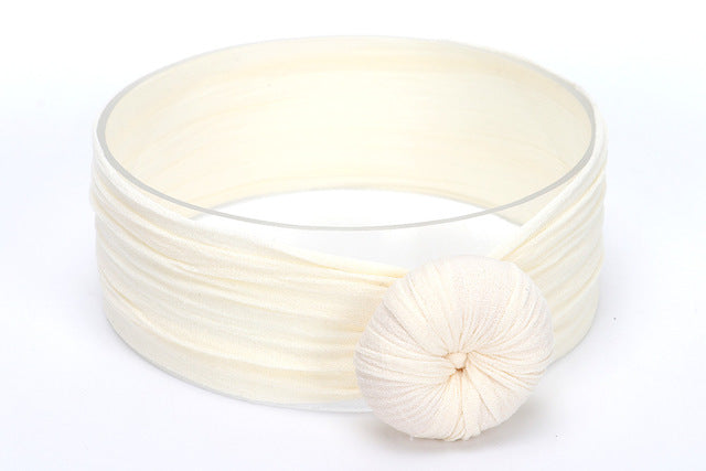 White Baby Knot Headbands