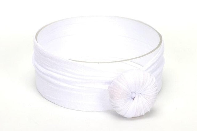 White Baby Knot Headbands