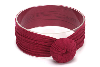 Maroon Baby Knot Headbands