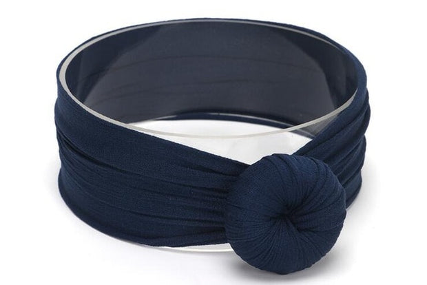 Navy Blue Baby Knot Headbands