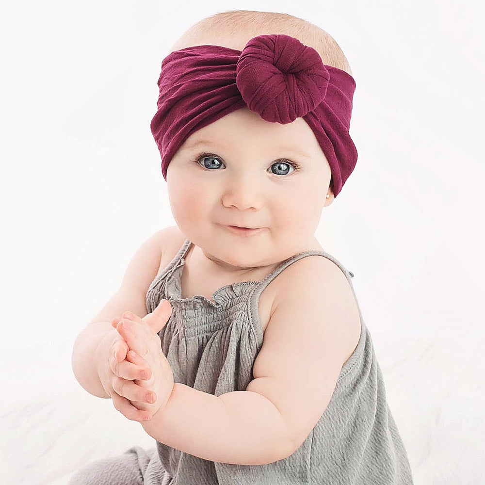 Maroon Baby Knot Headbands