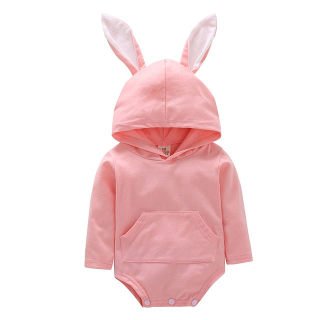 Pink Bunny Hooded Onesie