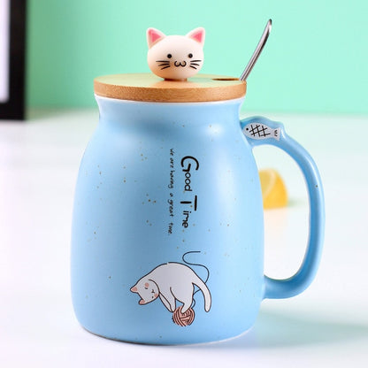 Blue Kitty Mug