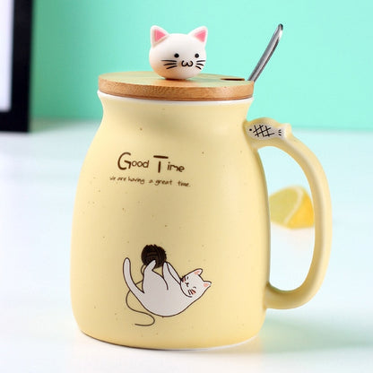 Yellow Kitty Mug