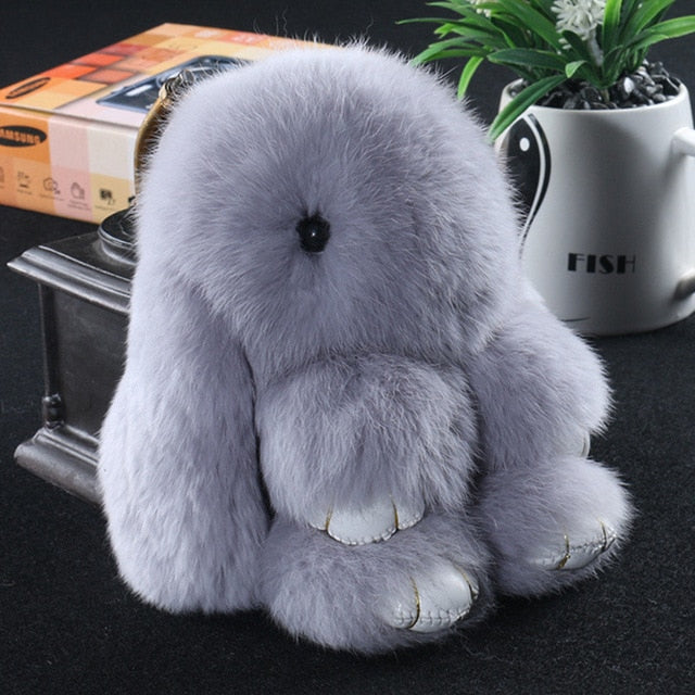 Gray Puffy Bunny