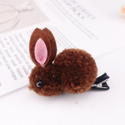 Dark Brown Bunny Clip