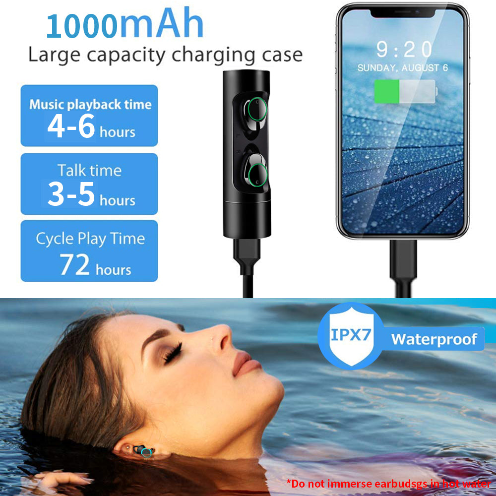 Waterproof Wireless Earbuds Function