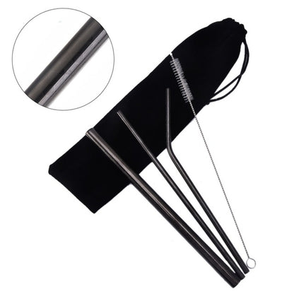 Black Metal Straw