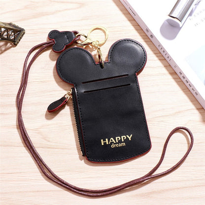 Minnie-Shaped Black Card Holder