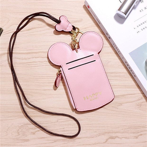 Minnie-Shaped Pink Card Holder