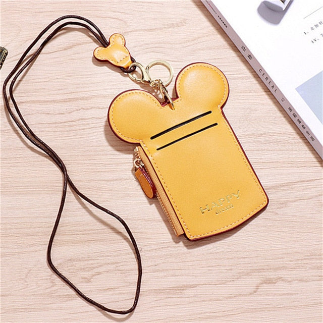 Minnie-Shaped Yellow Card Holder