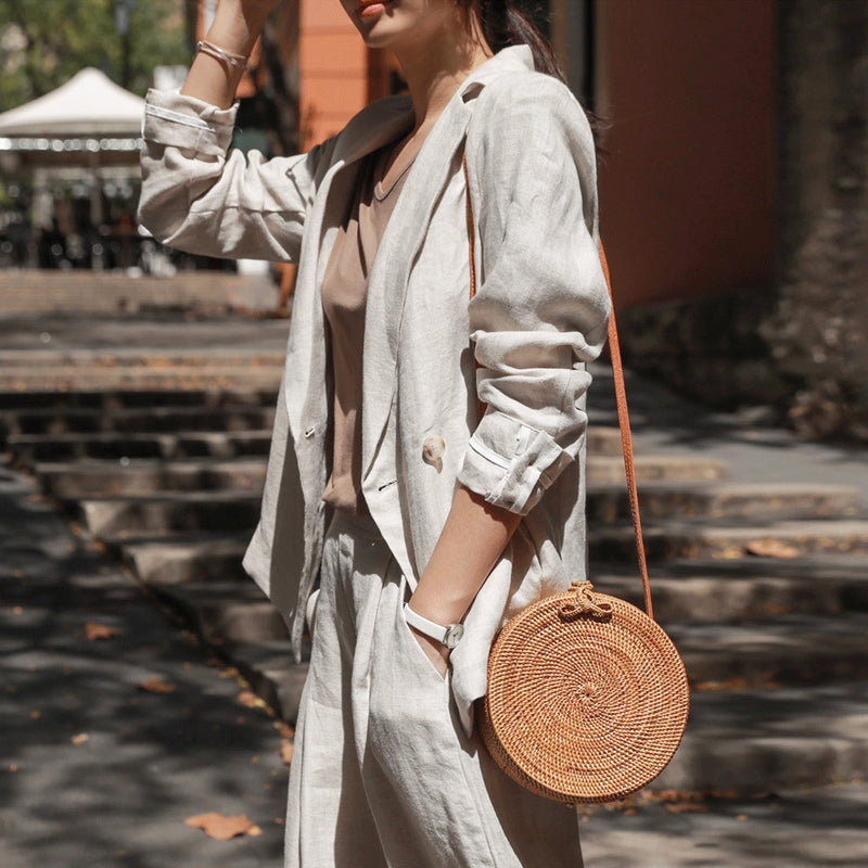 Brown Rattan Bag