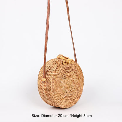 Brown Rattan Bag Size