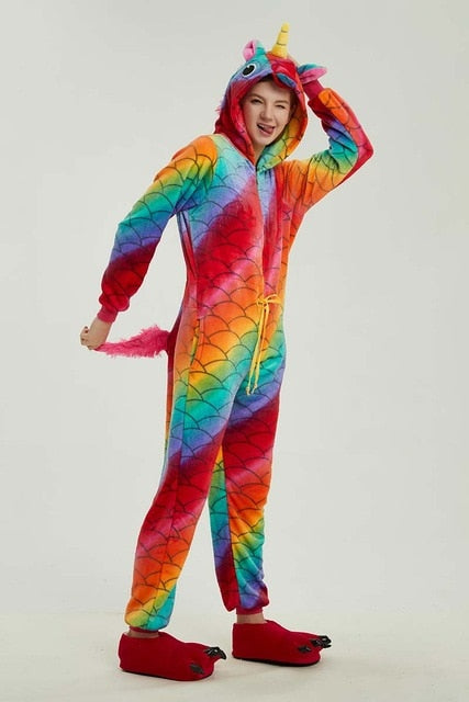 Adult Fish Scale Unicorn Onesies