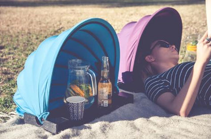 Purple And Blue Foldable Shelter